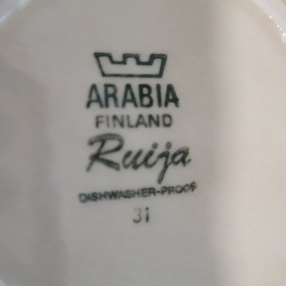 Two Vintage 70's Arabia of Finland Casserole and Sauce Bowl Ruija Pattern - Picture 3 of 4